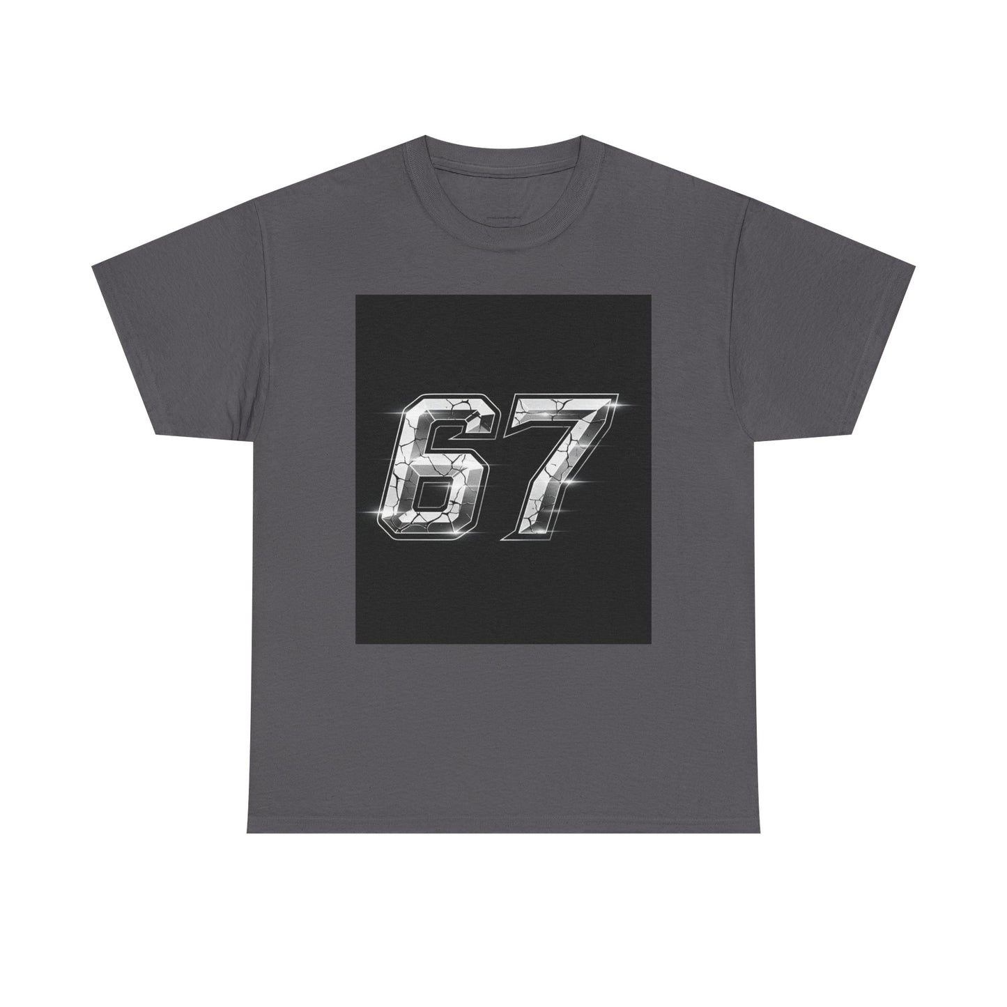 67 Metallic Racing Number Tee — Vintage Sports Graphic Shirt