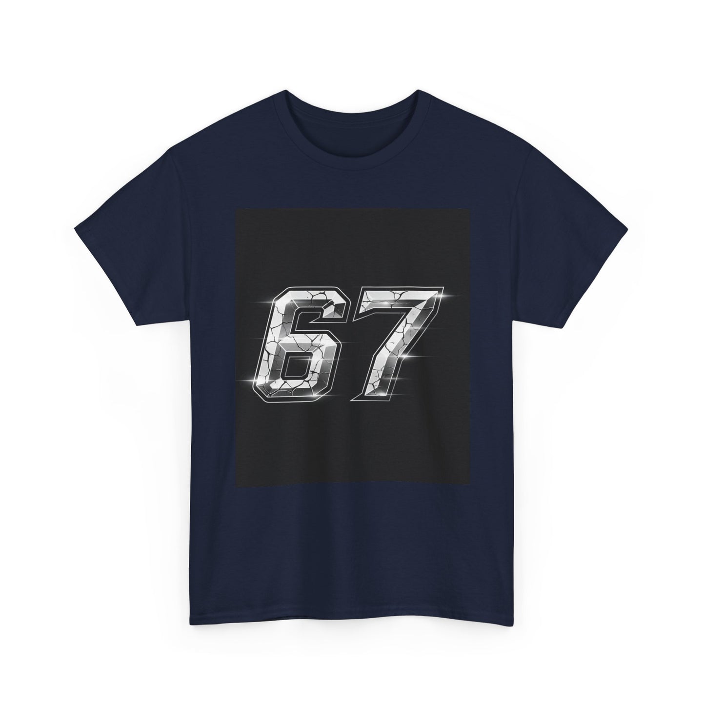 67 Metallic Racing Number Tee — Vintage Sports Graphic Shirt