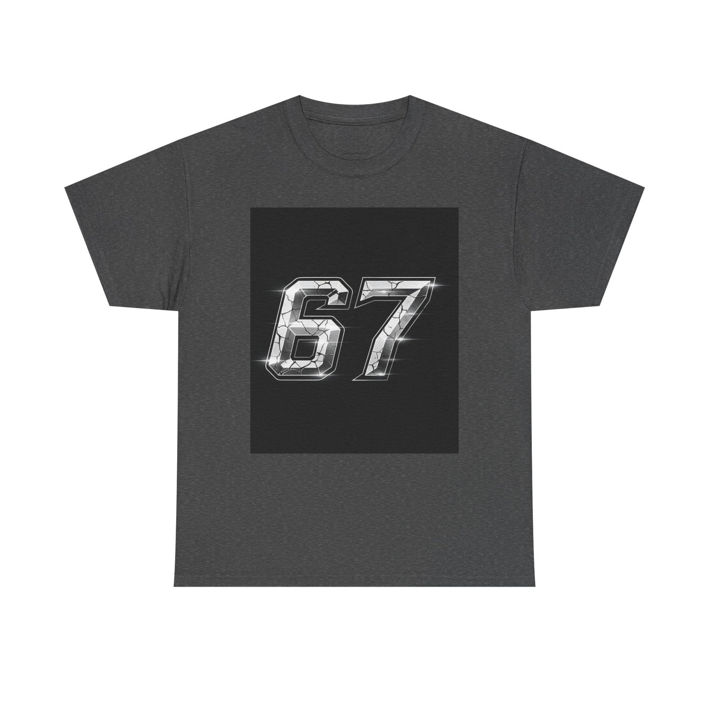 67 Metallic Racing Number Tee — Vintage Sports Graphic Shirt