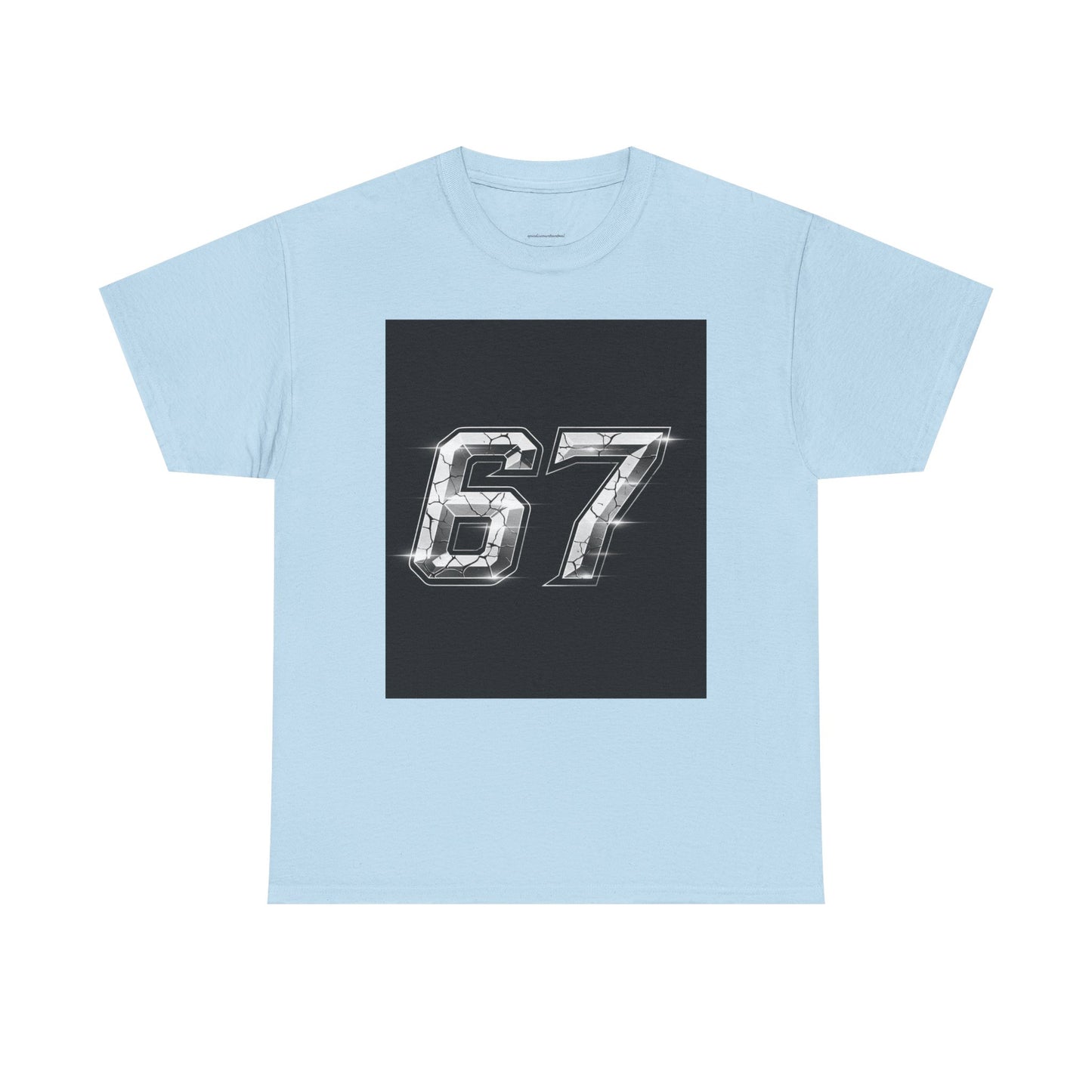 67 Metallic Racing Number Tee — Vintage Sports Graphic Shirt