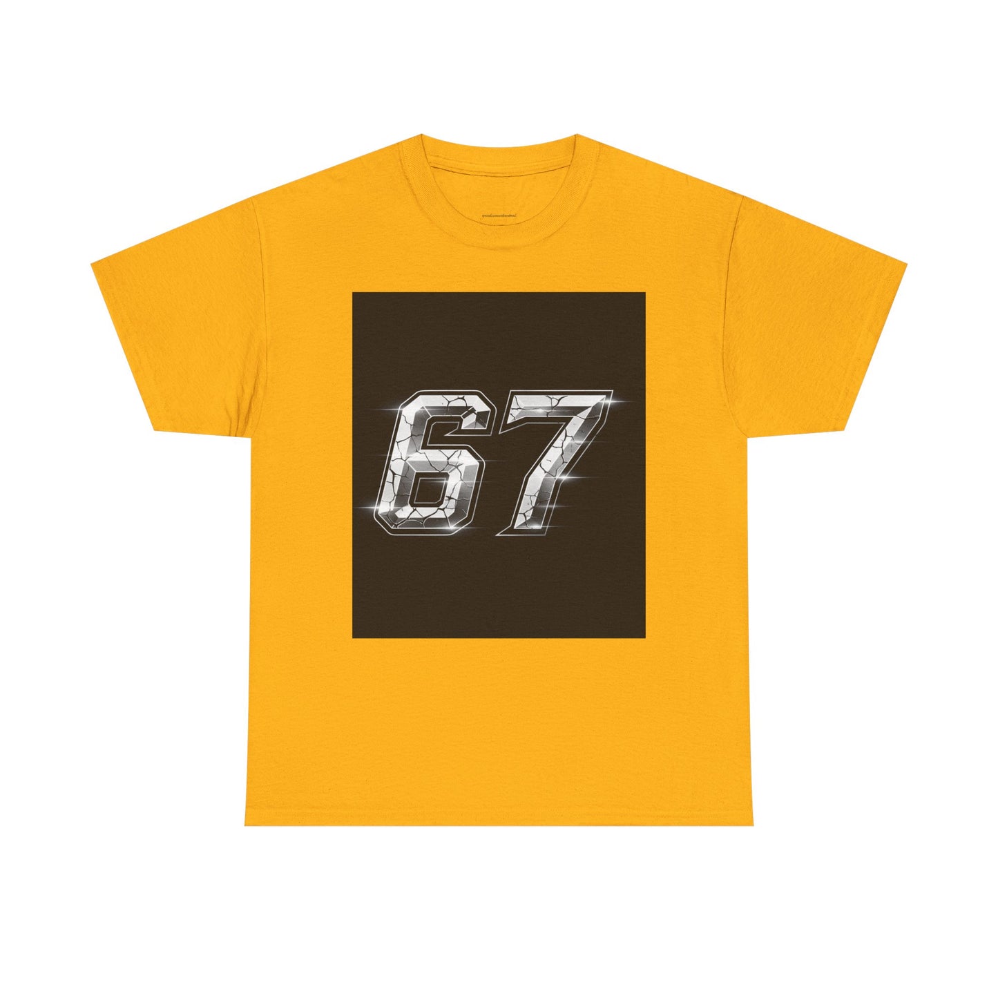 67 Metallic Racing Number Tee — Vintage Sports Graphic Shirt