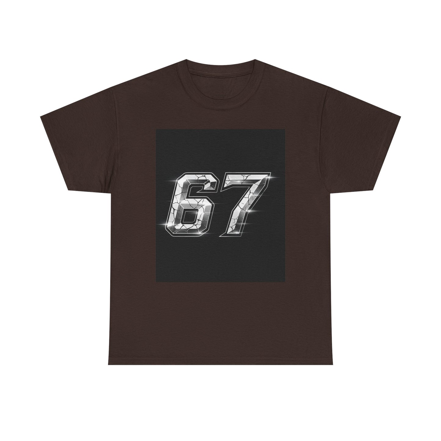 67 Metallic Racing Number Tee — Vintage Sports Graphic Shirt