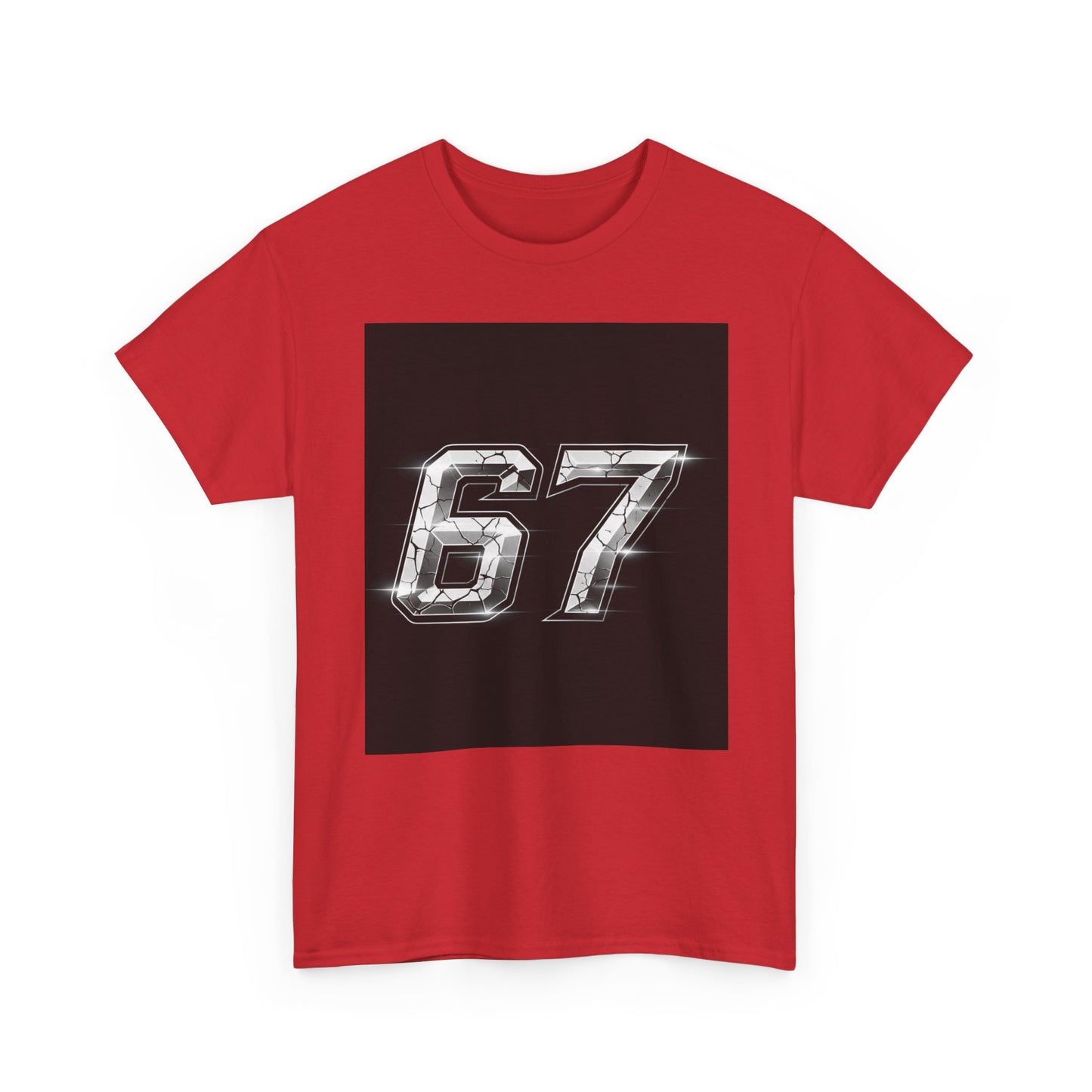 67 Metallic Racing Number Tee — Vintage Sports Graphic Shirt