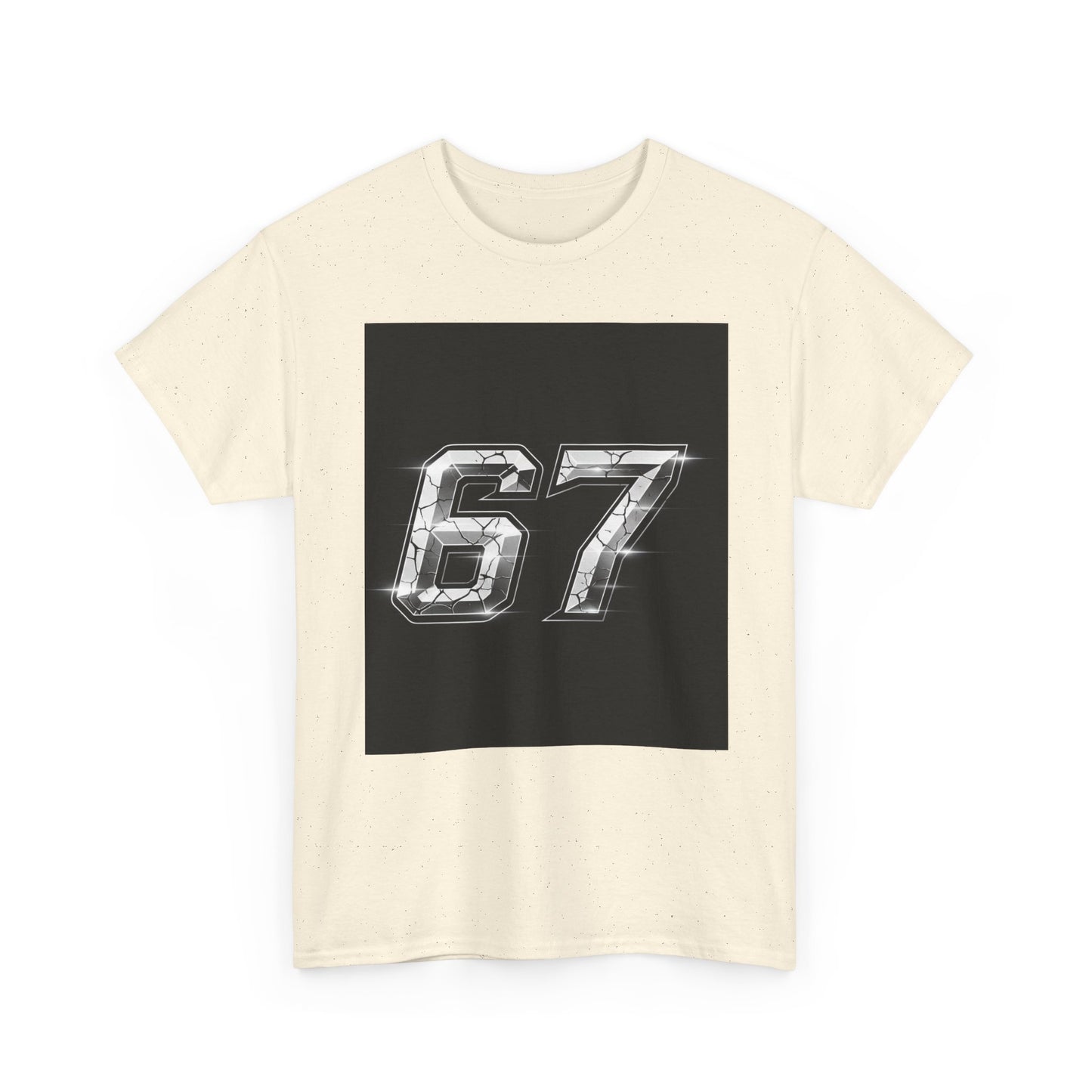 67 Metallic Racing Number Tee — Vintage Sports Graphic Shirt