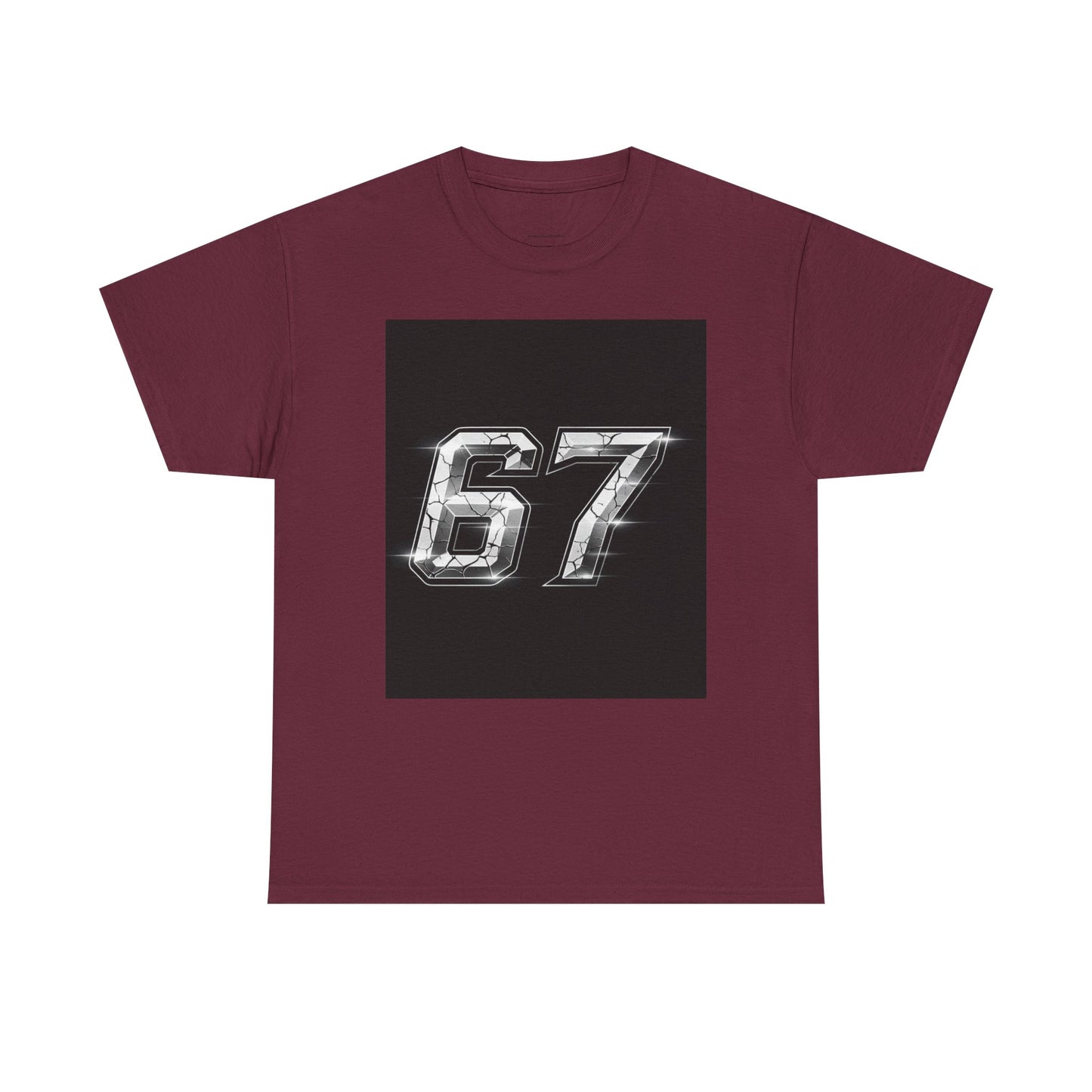 67 Metallic Racing Number Tee — Vintage Sports Graphic Shirt