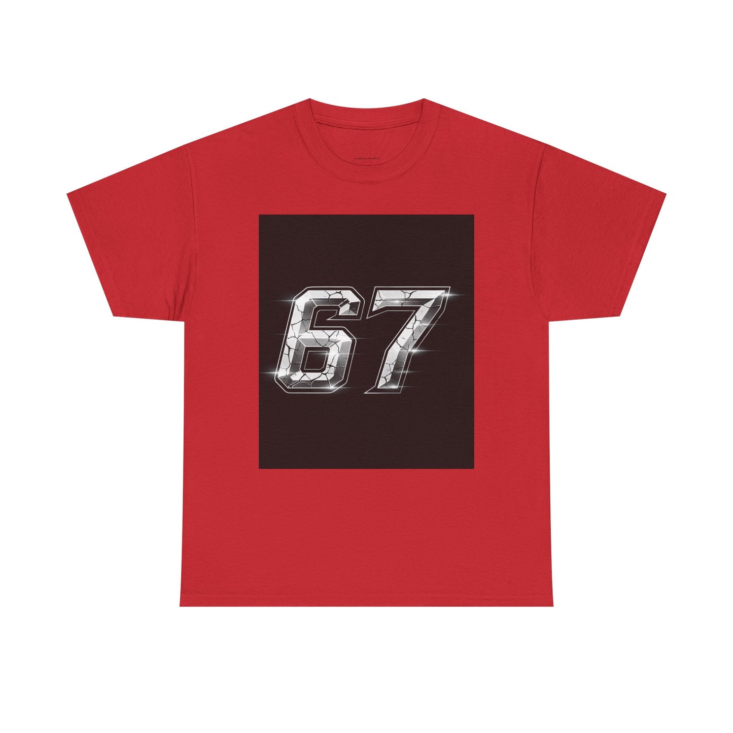 67 Metallic Racing Number Tee — Vintage Sports Graphic Shirt