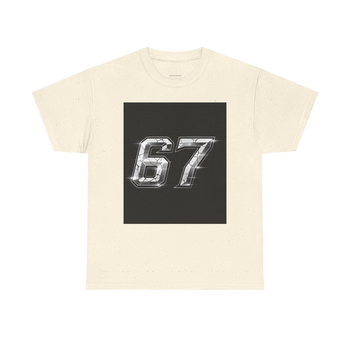 67 Metallic Racing Number Tee — Vintage Sports Graphic Shirt