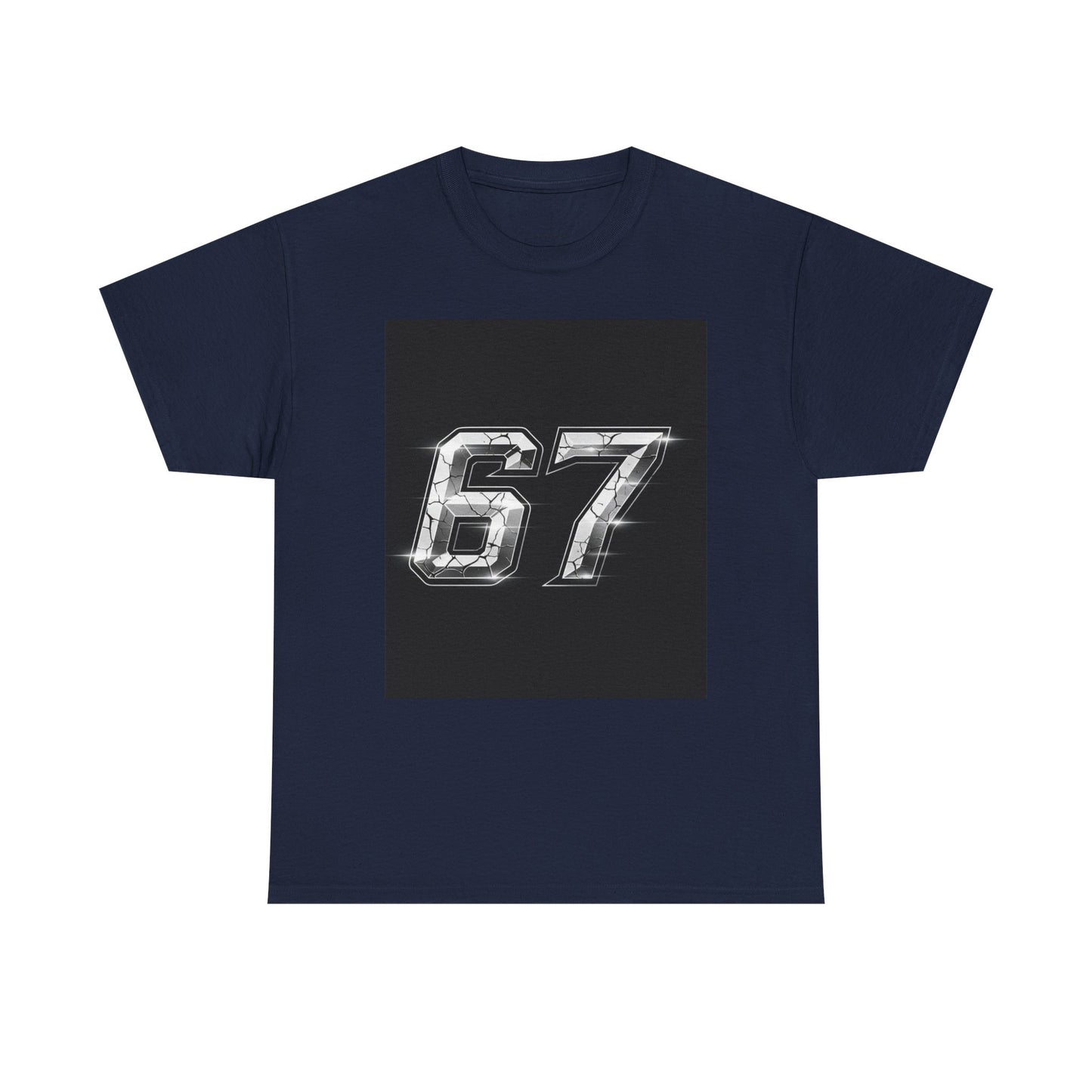 67 Metallic Racing Number Tee — Vintage Sports Graphic Shirt