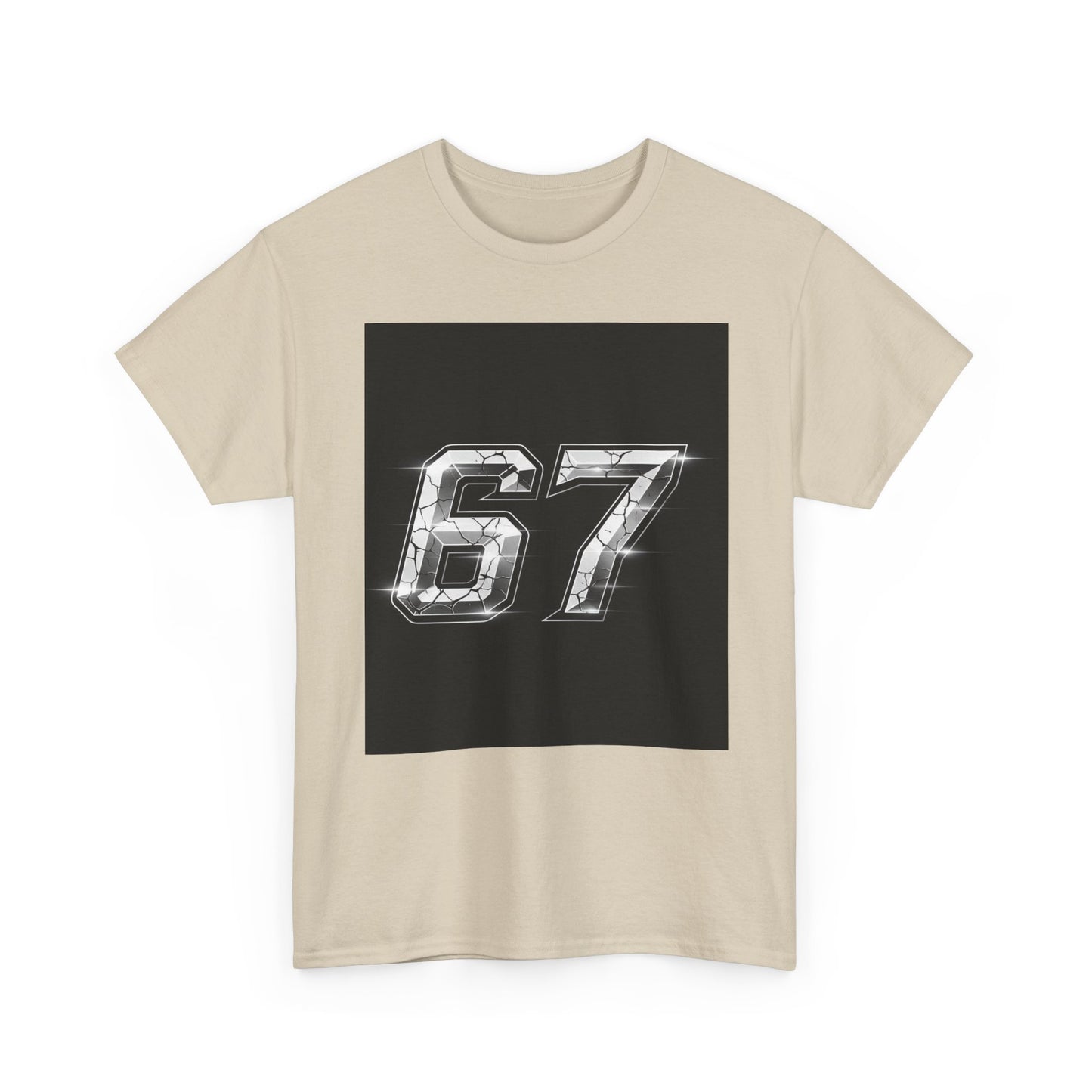 67 Metallic Racing Number Tee — Vintage Sports Graphic Shirt