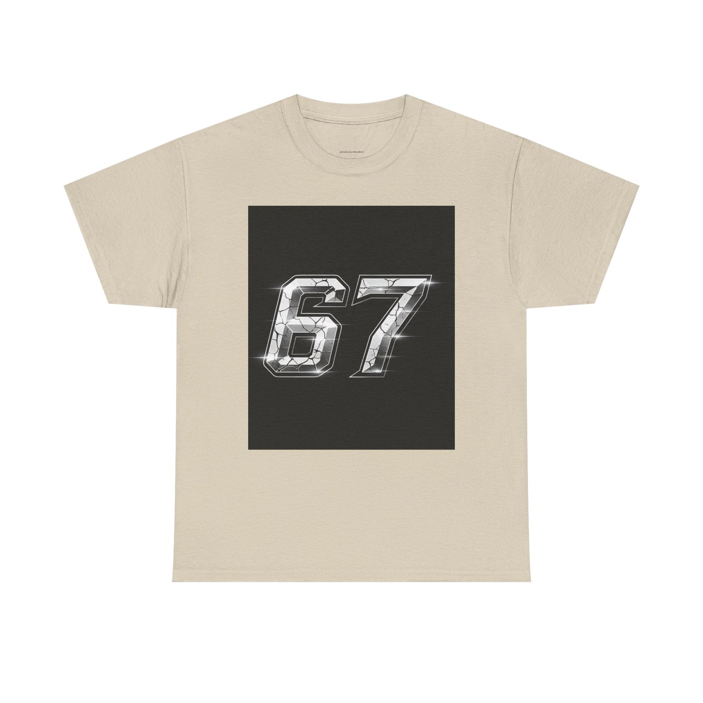 67 Metallic Racing Number Tee — Vintage Sports Graphic Shirt