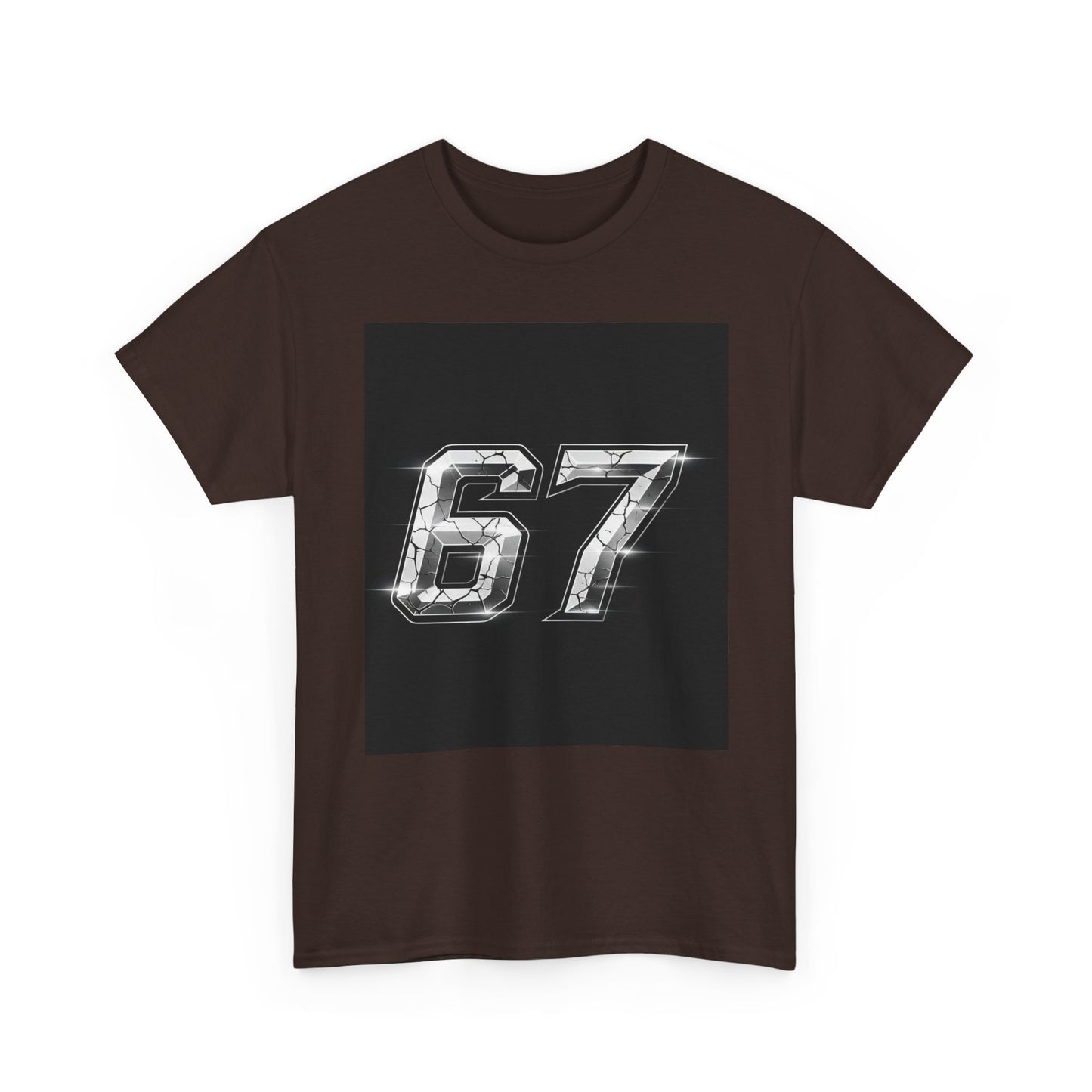 67 Metallic Racing Number Tee — Vintage Sports Graphic Shirt
