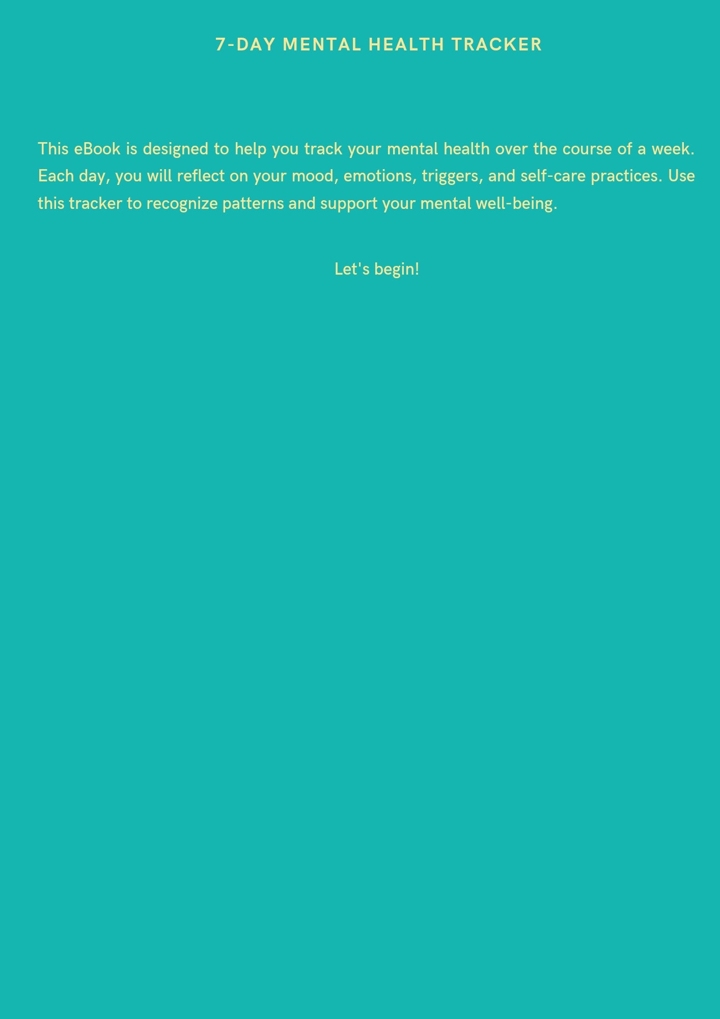Mental Health Tracker – Printable & Digital Mood + Self-Care Log (PDF)