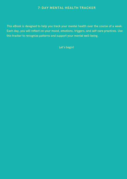 Mental Health Tracker – Printable & Digital Mood + Self-Care Log (PDF)